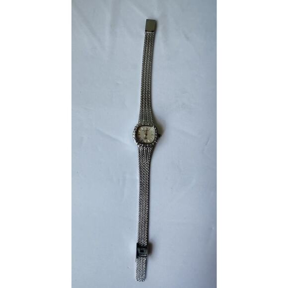 Marcel Drucker Watch Silver Quarts And Diamond Boarder With Stainless Steel - Picture 9 of 12